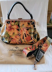 Patricia Nash italienische Leder Handtasche Schulter Cuban Tropical Paradise - Bild 1 von 14