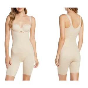 TC Fine Intimates Firm Control Open-Bust Thigh Length One Piece Body Shaper Sz M - Picture 1 of 16