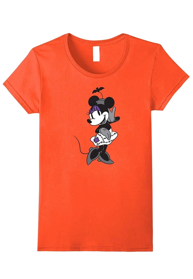 Camiseta XL Mujer Minnie Mouse Halloween Nueva Con Etiquetas Disney Naranja Foto 1 de 1