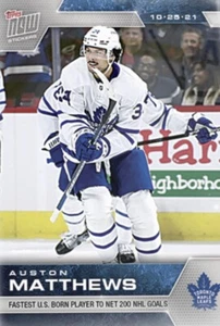 2021-22 TOPPS NOW NHL STICKER TORONTO MAPLE LEAFS AUSTON MATTHEWS #49 200th GOAL - Picture 1 of 1
