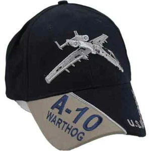 NEW AIR FORCE A-10 WARTHOG EMBROIDERED USAF NAVY BLUE HAT CAP - Picture 1 of 3