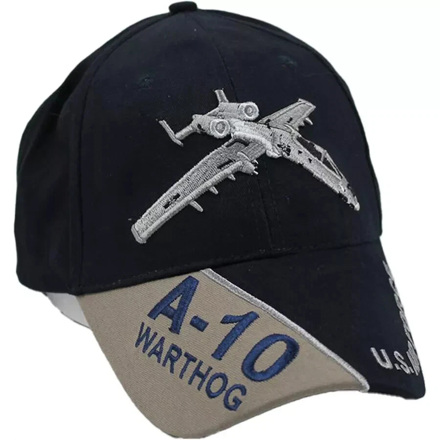 NEW AIR FORCE A-10 WARTHOG EMBROIDERED USAF NAVY BLUE HAT CAP - Image 1 of 3