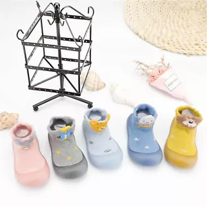 Infant Toddler Indoor Cute First Walkers Casual Baby Elastic Socks Cribs Shoes - Picture 1 of 17