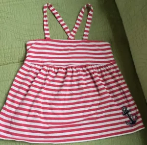 VINEYARD VINES GIRLS RED AND WHTE STRIPE ANCHOR TOP SIZE L 16-18 EUC! - Picture 1 of 2