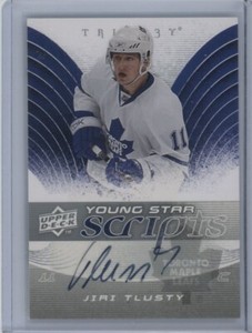 2008-09 Upper Deck Trilogy Young Star Scripts Autograph Jiri Tlusty   *19505