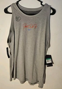Nike Women’s CT7346-090 DRI-FIT Gray Red Just Do It Training Tank Top Size XL  - Picture 1 of 9