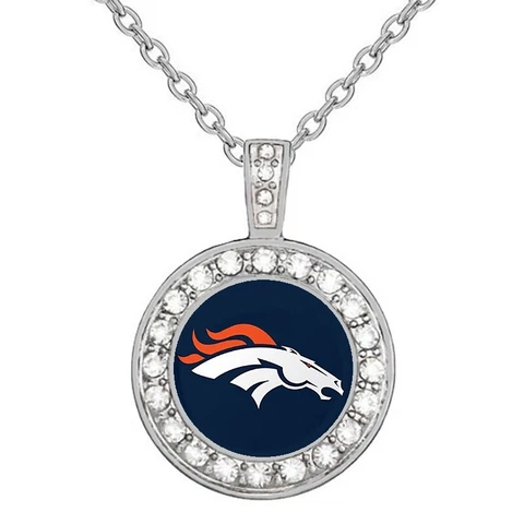 Denver Broncos Elegant Women's 925 Sterling Silver Necklace Football Gift D18 Cover