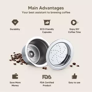 iCafilcas Capsule Caffè Ricaricabili Cialda Espresso per Verismo K-FEE Twins II CBTL - Foto 1 di 6