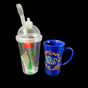 Beauty and The Beast Coffee Cup Broadway & DP Light Up Rose Tumbler Cup - Picture 1 of 14