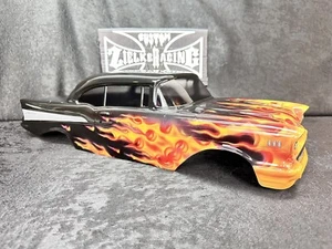 CUSTOM PAINTED RC TRUCK BODY TRAXXAS E-REVO T/E MAXX LOSI LMT CLOD 57 CHEVY FIRE - Picture 1 of 14