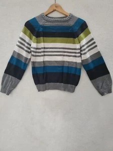 Gymboree Boys Large Size 10-12 Casual Striped Pull Over Cotton Sweater - Picture 1 of 8