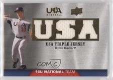 2009 Upper Deck USA Baseball Box Set Triple Jersey 16U National Team Dylan Davis