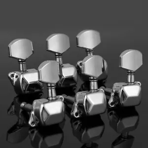 Akustikgitarre Saiten Stimmstifte Maschinenköpfe Tuner 3x3 Chrom halblos USA - Bild 1 von 11