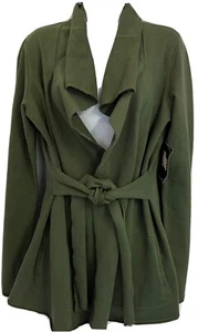 Chaqueta Cárdigan LUCKY BRAND XL Retro Vintage Y2K Envoltura Kimono Verde Jingo - Imagen 1 de 5