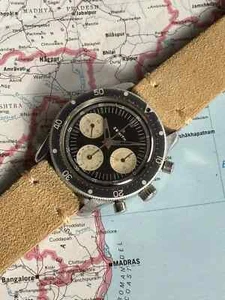 Zenith Sub Sea A277 Vintage Mens Diver Original Working Reverse Panda Dial RARE - Bild 1 von 14