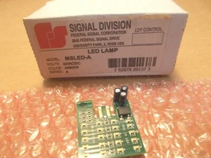 SEÑAL FEDERAL MSLED A LED LÁMPARA ÁMBAR INDICADOR DE ESTADO MICROSTAT 24V AC/DC NUEVO EN CAJA - Imagen 1 de 2