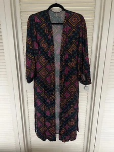 Peter Alexander Robe Size S Button Up With Tie Geometric Print Viscose - Picture 1 of 6