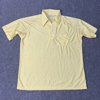 Camisa De Colección Lilly Dache Para Hombres Grande Amarilla Elastizada Disco Nik MCM Club Años 60 70 Foto 1 de 4