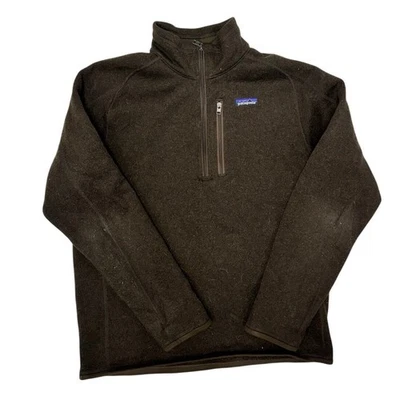 Patagonia Para Hombre Mejor Suéter 1/4 Cremallera Polar Chaqueta Madera Madera Marrón Talla M Foto 1 de 4