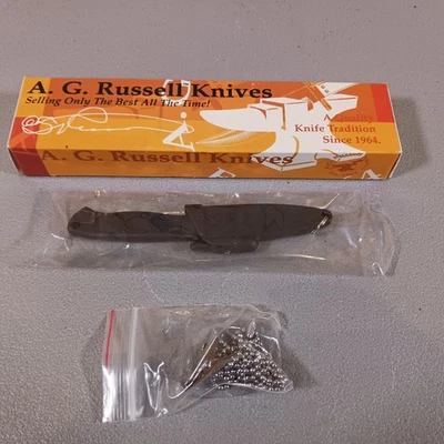 Cuchillo de cuello AG Russell miniatura de hoja fija AUS-10 SIN USAR, EN CAJA RU-T914-10A  Foto 1 de 4