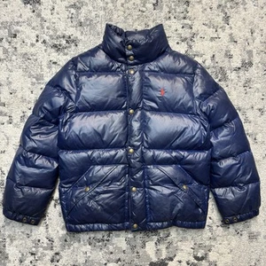 Polo Ralph Lauren Navy Blue Kid's Down Puffer Jacket Kids Size Medium - Picture 1 of 8