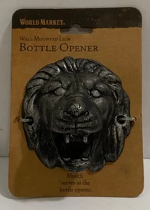 Lion Head Shape Bottle Opener Metal Wall Mount, World Market - Picture 1 of 1