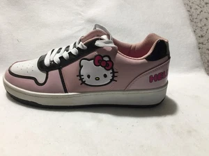 Sanrio Hello Kitty Court Sneakers Damen 8 rosa weiß Schnürschuhe Low Top - Bild 1 von 8