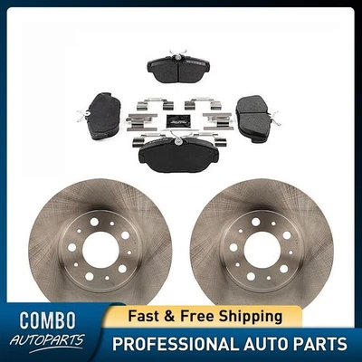 Front Brake Rotors Ceramic Brake Pads for Volvo 960 2.9L 1995 1996 1997 - Image 1 of 4