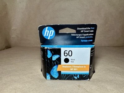 Cartucho de tinta HP 60 preto original substituição 901 expirado 07/2024 - Imagem 1 de 3