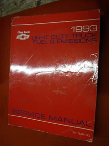 Camión Chevy 1993 ligero capacidad de conducción de combustible y emisiones manual de servicio de fábrica - Imagen 1 de 6
