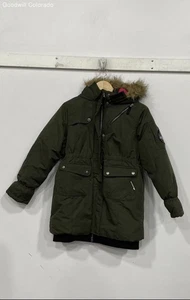 Big Chill Girls Green Expedition Series Fur Hood Full-Zip Parka Jacket Sz 14/16 - Picture 1 of 6
