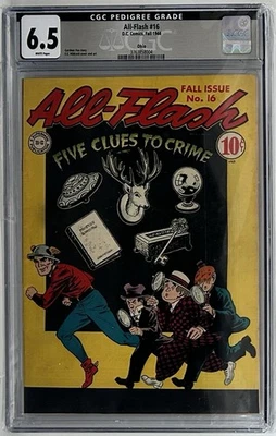 ✨ALL FLASH COMICS #16 CGC 6.5 FN+ OHIO Pedigree 1944 Golden Age✨ - Image 1 of 3
