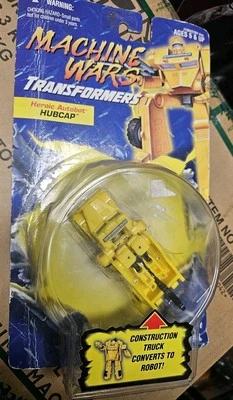 Transformers MACHINE WARS HUBCAP Heroic Autobot Sealed on Card 1996 Hasbro  - Image 1 of 3
