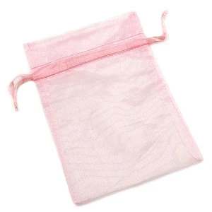Bolsa con cordón de organza 15x20cm - Rosa - Imagen 1 de 2