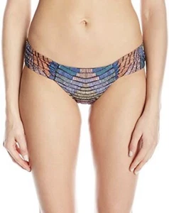 Mara Hoffman Women's Ruched Side Bikini Bottom, Radial Fig, Size X-Small - Picture 1 of 3