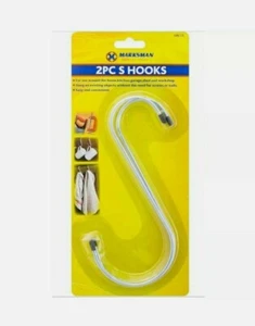 S Hooks stainless Steel Kitchen Meat Pan Utensil Clothes Hanger Hanging 8” 2pc - Picture 1 of 2