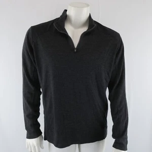 Maglione Kuhl lana merino manica lunga quarto zip uomo L grigio/nero - Foto 1 di 10