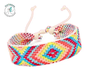 Armband bunt geflochten Freude Lebensfreude Amulett Glücksbringer Geschenkidee - Bild 1 von 1