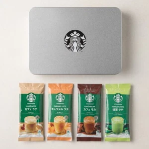STARBUCKS Premium Mix Instant Latte Coffee Logo Can Tin Box Caramel Matcha Via - Picture 1 of 6