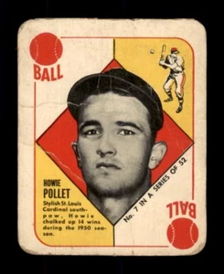 1951 Topps Red Back Set-Break # 7 Howie Pollet LOW GRADE (Füller) - Bild 1 von 2