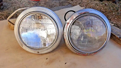 Ford 1941 conjuntos de faros par original cucharones anillos '42-47 camión Mercury Foto 1 de 4