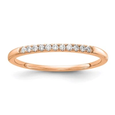 1/10 Ct Lab Grown Diamond Wedding Band Ring Size 9 in 14K Rose Gold (VS/SI,FGH) - Image 1 of 4