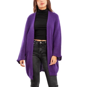 Long Women's Cardigan Sweater Jacket Without Closure Warm TOOCOOL MS-2912 - Picture 1 of 15