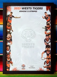 Framed 2023 WESTS TIGERS NRL Poster - 45cm x 32cm x 3cm - Picture 1 of 3
