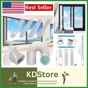 Durable 5.9" Exhaust Hose Window Vent Kit for All Portable Air Conditioners - Picture 1 of 9