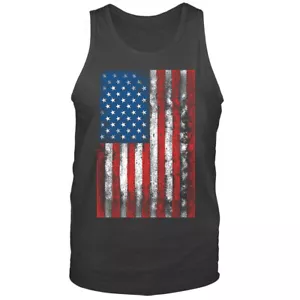 Camiseta sin mangas grande vertical bandera de Estados Unidos orgullo americano patriota patriótico gráfico - Imagen 1 de 8