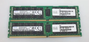 Lot 2x 64GB (128GB) M393A8G40MB2-CVFBY PC4-23400 RDIMM ECC Server Memory - Picture 1 of 2