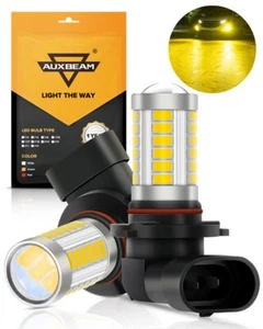 AUXBEAM H10 9005 9140 9006 40W 3000K Golden Yellow LED Fog Light Driving Bulbs - Picture 1 of 12