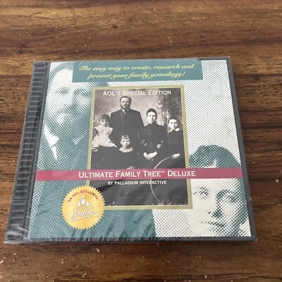 AOL Ultimate Family Tree Deluxe Family Genealogy - NEW SEALED CD-ROM - Image 1 of 2