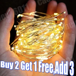 Fairy String Lights Xmas Light Micro Rice Copper Wire 20/100LED Battery Operated - Picture 1 of 15